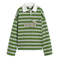 (WMNS) PUMA Elevated Essentials Oversized Rugby Polo 'Earthy Green Striped' 638345-68