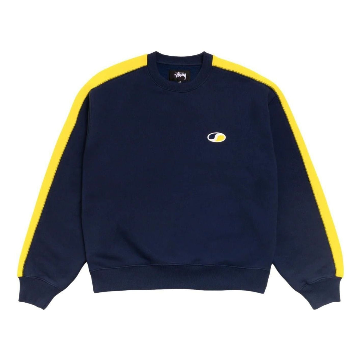 Stussy Paneled Stripe Crew 'Navy' 118621-NAVY - Stussy Professional Edition