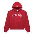 Sp5der Angel Number Zip Hoodie 'Merlot' ST044SS26MER