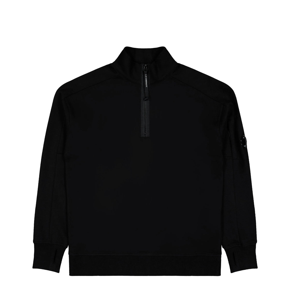 Diagonal Raised Fleece Half Zip Lens Sweatshirt