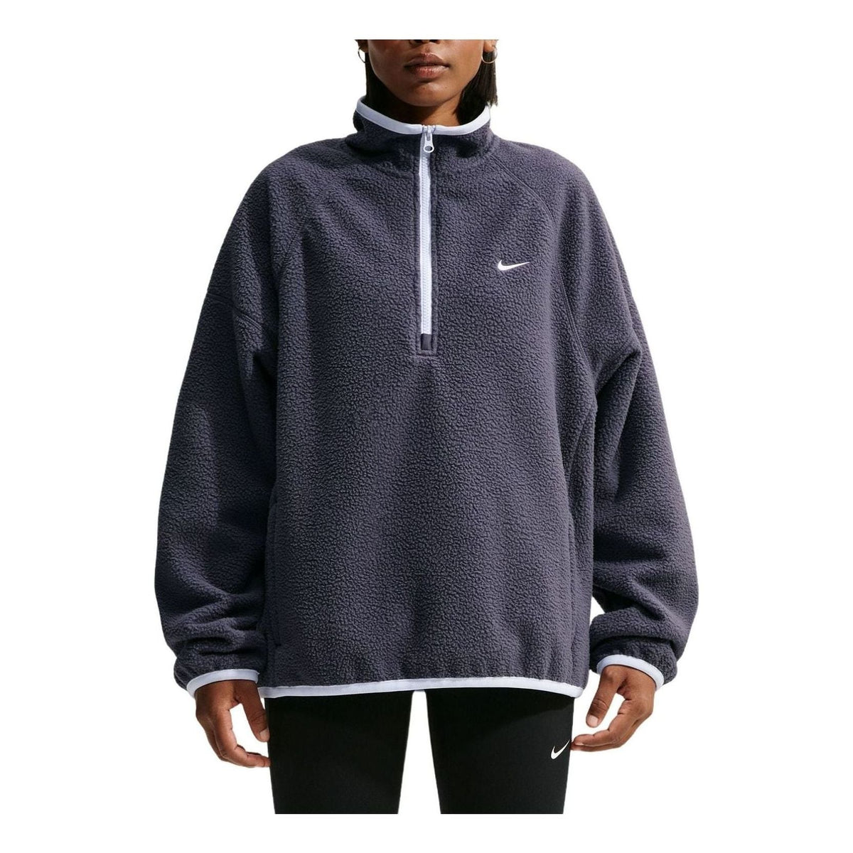 (WMNS) Nike Sportswear Oversized Fleece Top 'Gridiron Palest Purple White' IR6493-013 - Nike Professional Edition