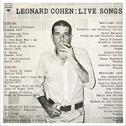 Leonard Cohen: Leonard Cohen: Live Songs ( LP )