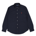 Slim Fit Garment-Dyed Oxford Shirt Navy