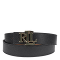 Reversible Logo Leather Belt Blk/Tan