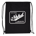 Logo Drawstring Tote Bag Black