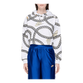 W Crop Top Hoodie White