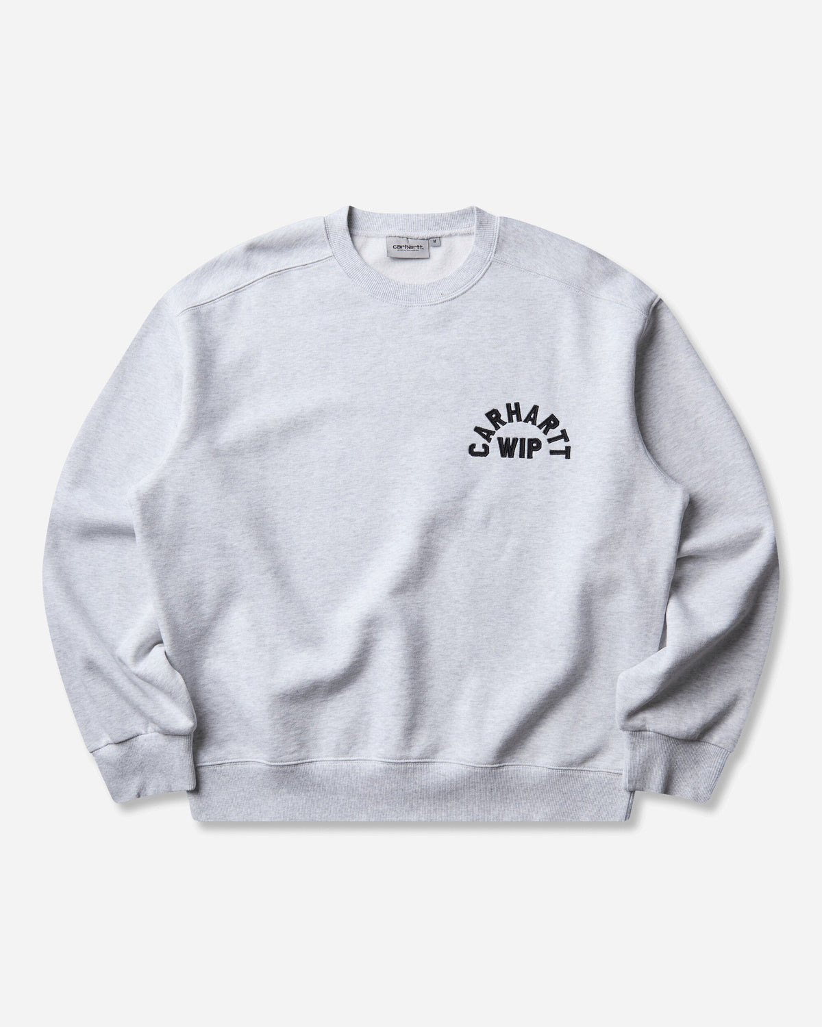 Men's Arch Script Sweatshirt Ash Heather / Dark Navy (Stone Washed)