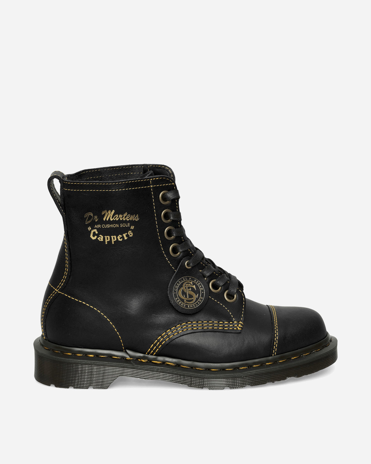 1460 Cappers Classic Calf Leather Lace Up Boots Black