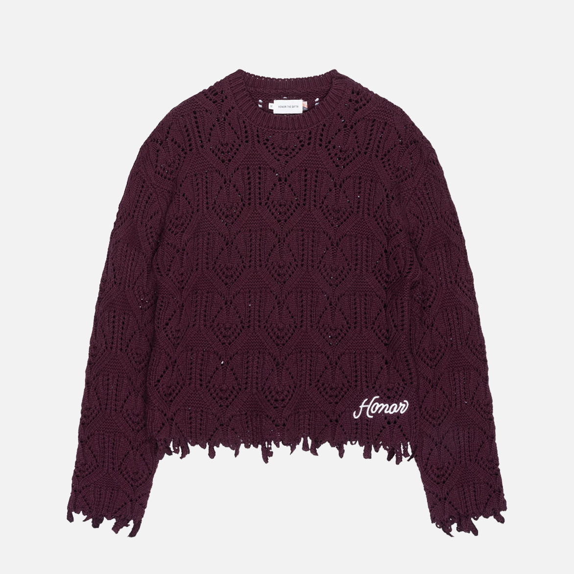 CABLE SWEATER - BERRY