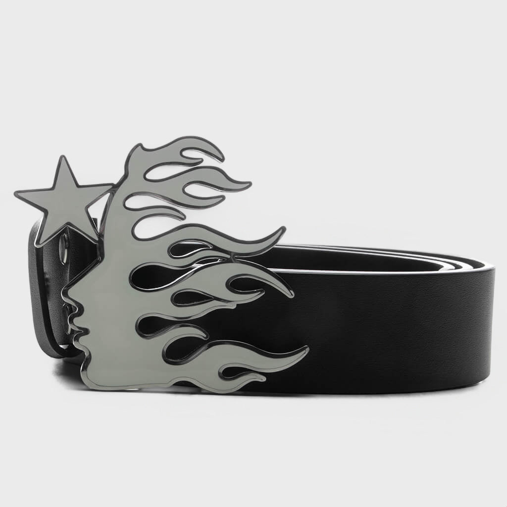 Hellstar "Flame Girl" Logo Belt - Black