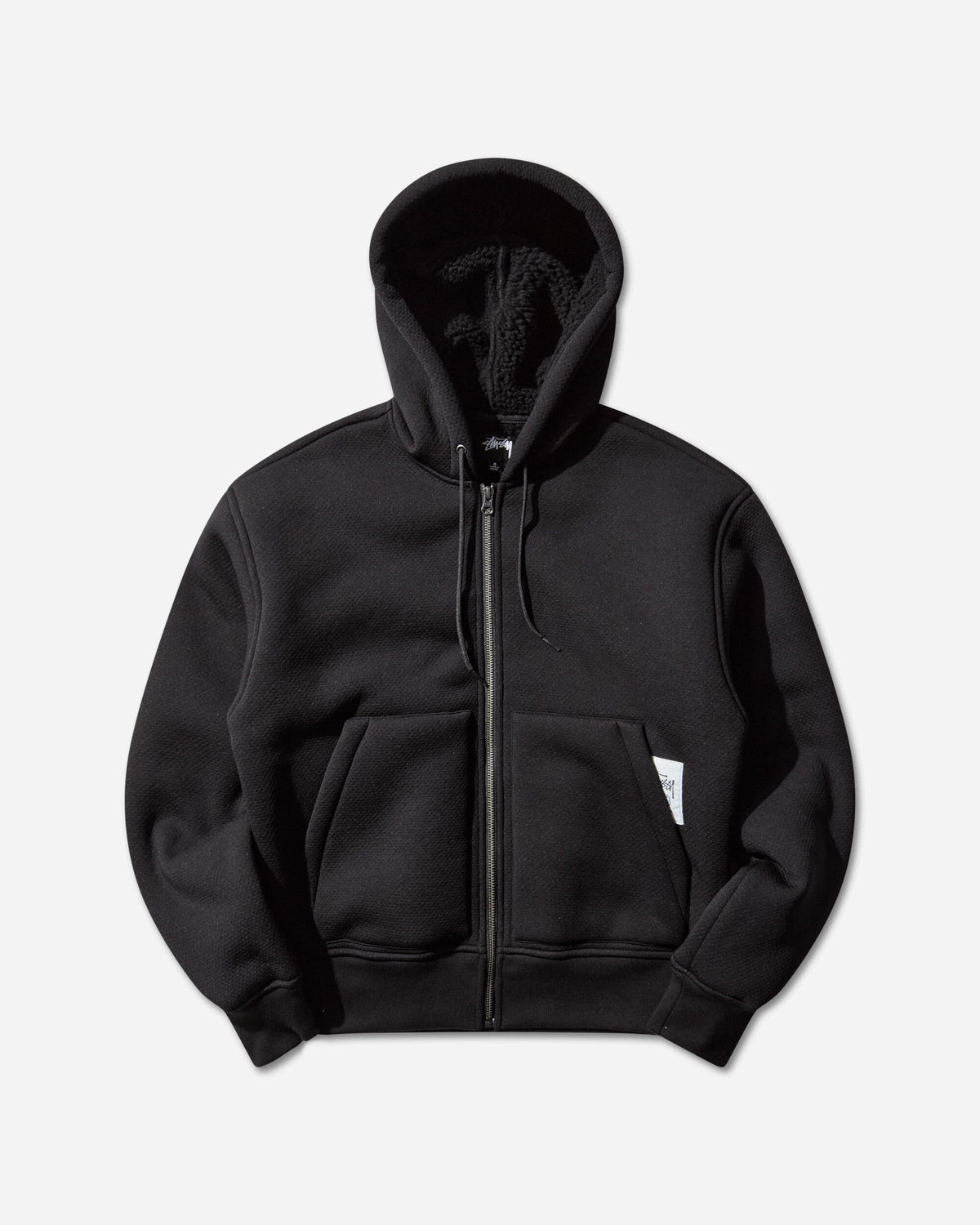 Bonded Sherpa Hoodie Black