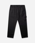 Men's Ghost Raw Hand Wool Cotton Gabardine Trousers Black