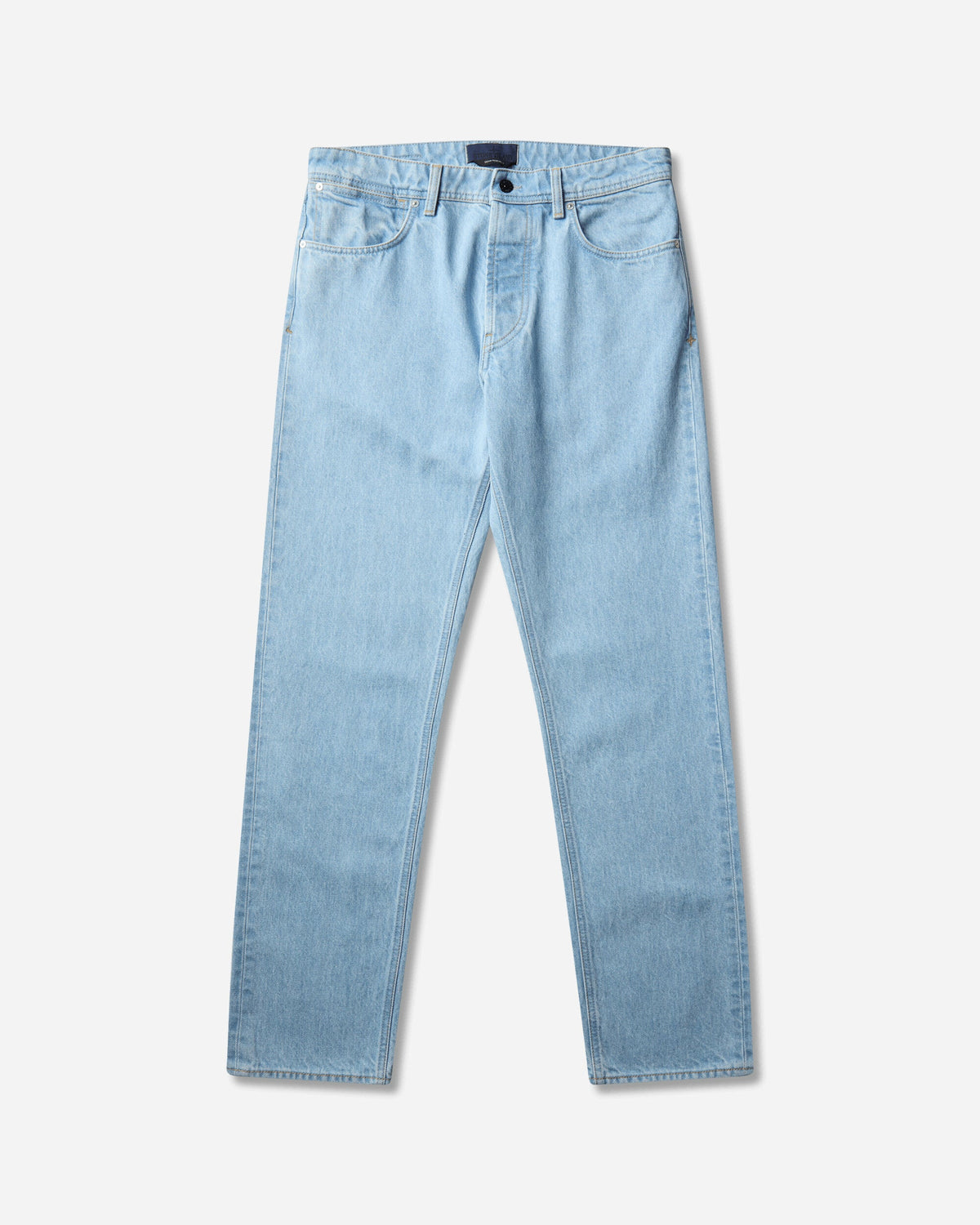 Men's Indigo Denim-Rinsed Regular Jeans Blue Light Wash