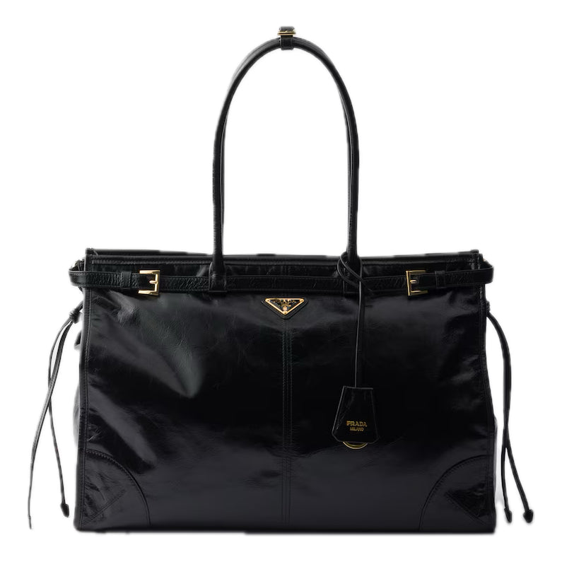 PRADA Extra Large Leather Handbag 'Black' 1BA439-2CYR-F0002 - PRADA Professional Edition