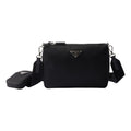 PRADA FW25 Re-Nylon and Saffiano Leather Shoulder Bag 'Black' 2VH113-2DMH-F0002