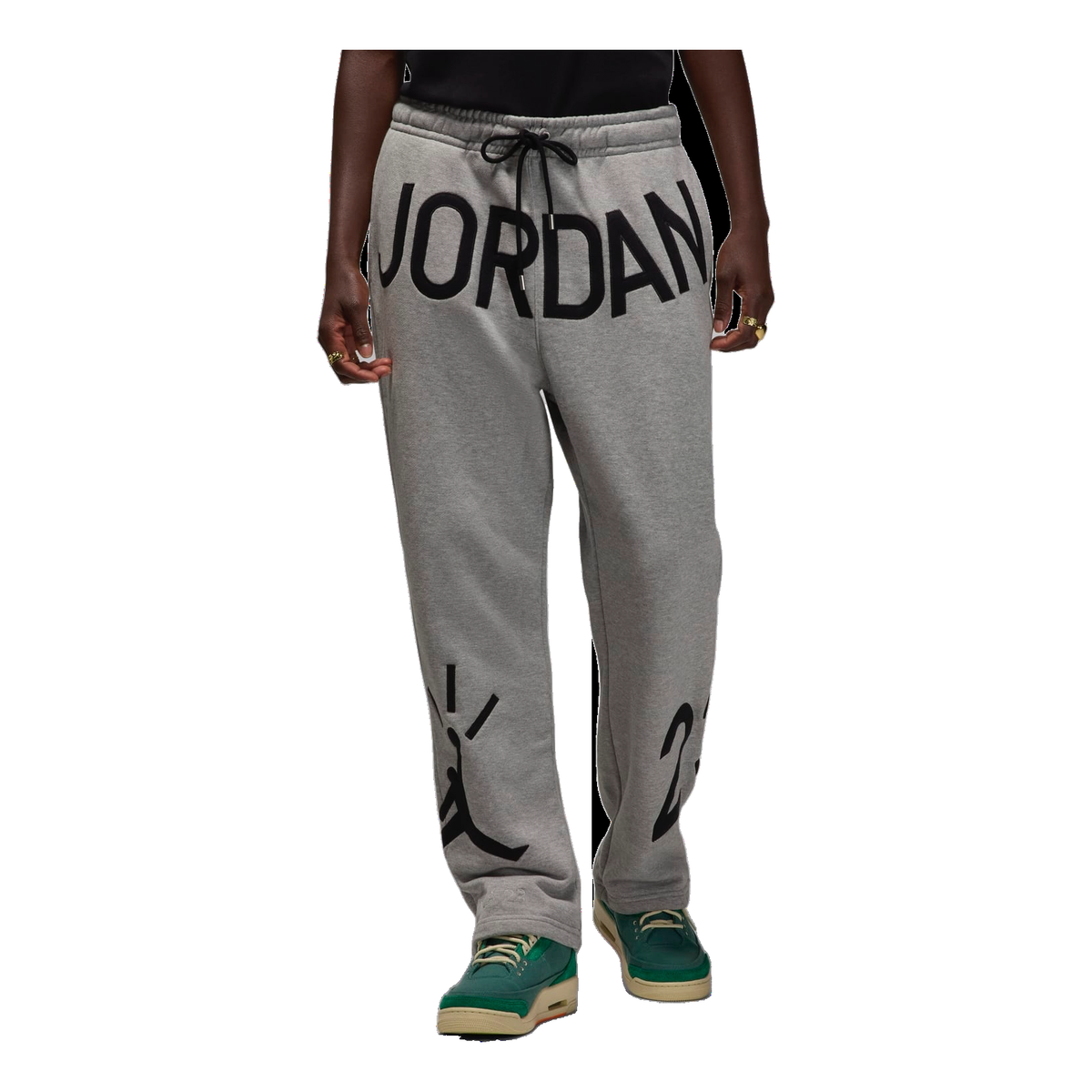 Air Jordan x Nina Chanel Abney Sweatpants Asia Sizing 'Grey Black' FZ7519-063