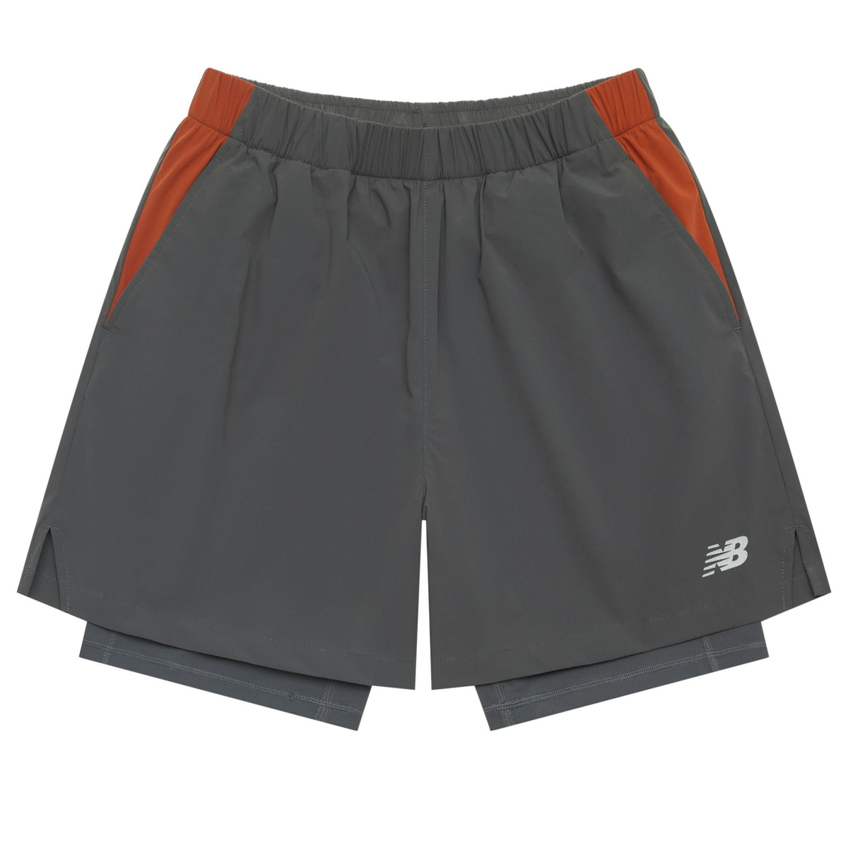 New Balance NB Logo 2 In 1 Short Asia Sizing 'Dark Grey' NVE25121-CHL