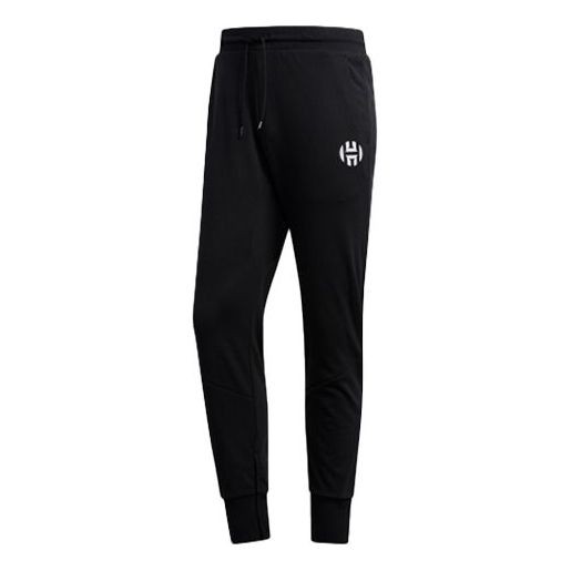 adidas Harden Fle logo Bundle Feet Casual Basketball Sports Long Pants Black FH7744