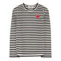 (WMNS) COMME des GARCONS PLAY Striped Long Sleeves Tee 'White Black' AZ-T163-051-1