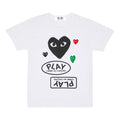 COMME des GARCONS PLAY Multi Heart T-Shirt 'White Black' AZ-T282-051-1
