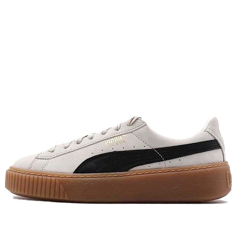 (WMNS) PUMA Suede Platform Core 'Whisper White Black' 363559-01