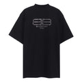 Balenciaga BB Paris Strass T-shirt Medium Fit 'Black Faded' 739784TOVU81055
