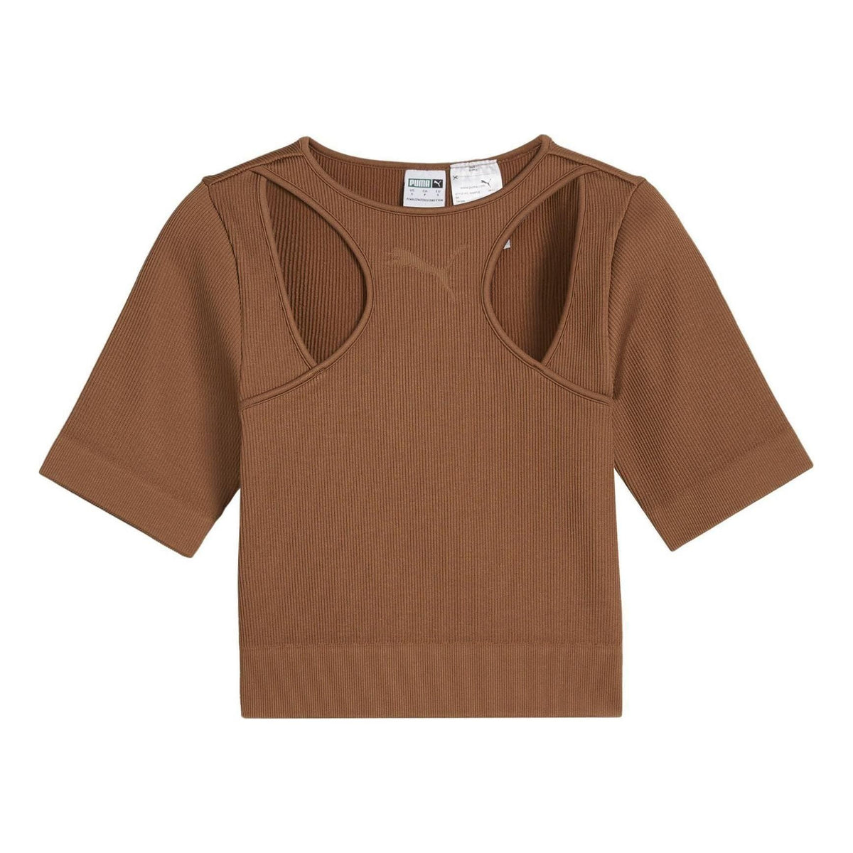 (WMNS) PUMA Dare To Muted Motion T-Shirt 'Brown' 627875-82