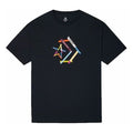 Converse Star Chevron Printing Sports Round Neck Short Sleeve T-Shirt Asia Sizing 'Black' 10022774-A02