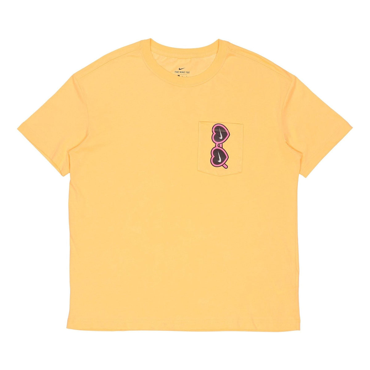 (WMNS) Nike Sportswear Love Sunglasses Printing Pocket Short Sleeve Washed 'Yellow' CU9700-795