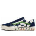 Vans Old Skool Casual Skate Shoes Unisex Blue White Flower Printing 'Blue White Green' VN0A5DYCB1U