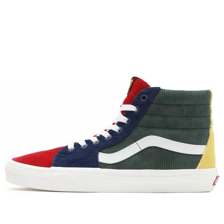Vans Unisex Mixed Corduroy SK8-HI High-Top Sneakers Green/Blue/Red VN0A5KRH94M