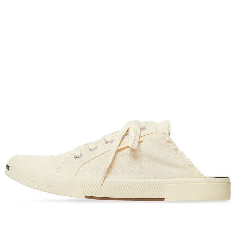 Balenciaga Paris Mules 'White Destroyed Cotton and White Rubber' 693953W3RC69090