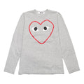COMME des GARCONS PLAY Red Love Printing Gray Long Sleeves Grey AZ-T270-051