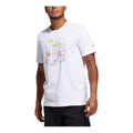 Men's adidas Minimalistic Alphabet Printing Casual Round Neck Short Sleeve White T-Shirt GK3603