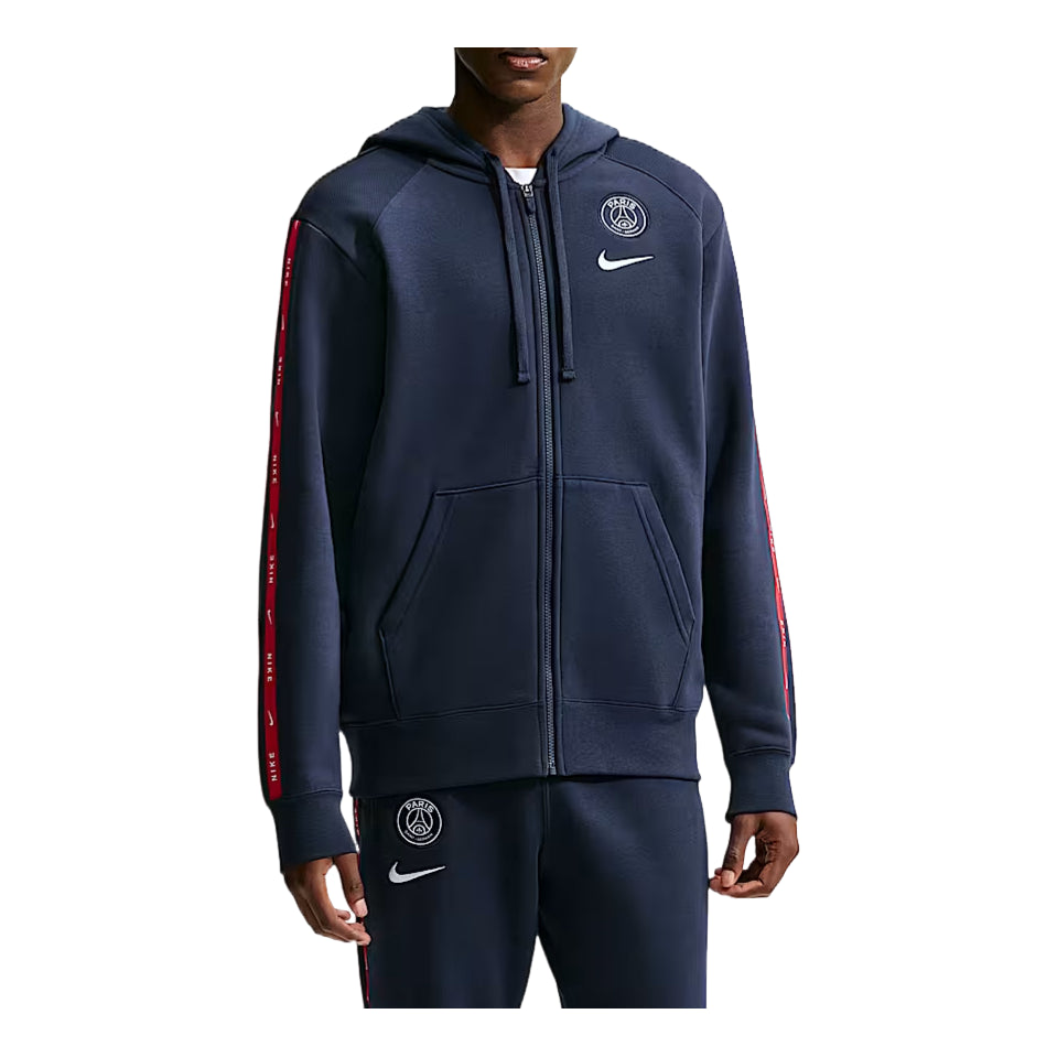 Nike Paris Saint-Germain City Side Full-Zip Fleece Hoodie 'College Navy White' IO3455-419 - Nike Professional Edition