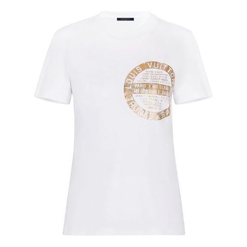LOUIS VUITTON LV World Tour Stamp Printed For White 1A61G