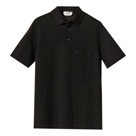 HERMES SS23 Polo Shirt 'Black' H072325HA023