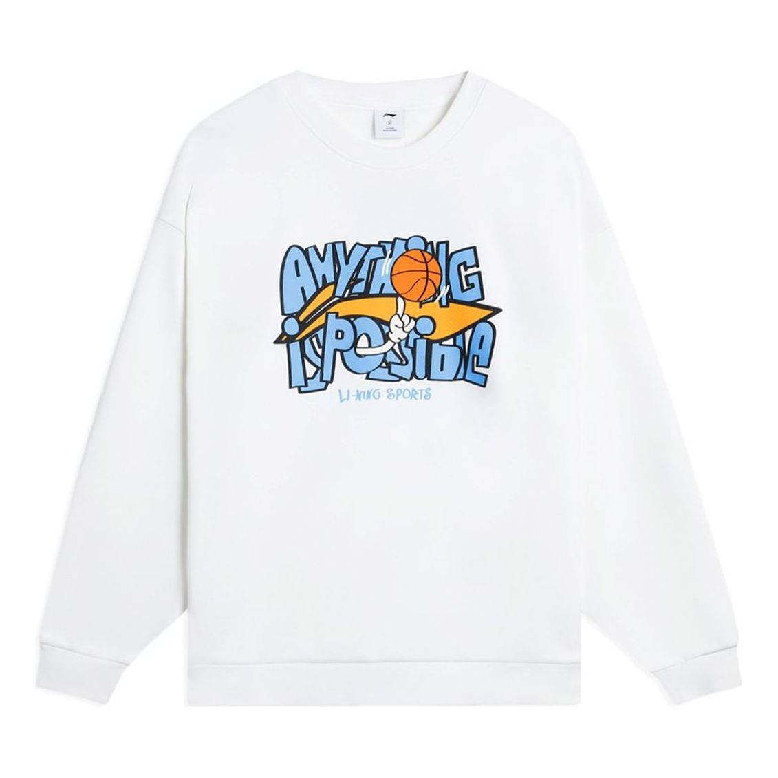 Li-Ning Hoops Comic Graphic Sweatshirt 'White' AWDSG95-1