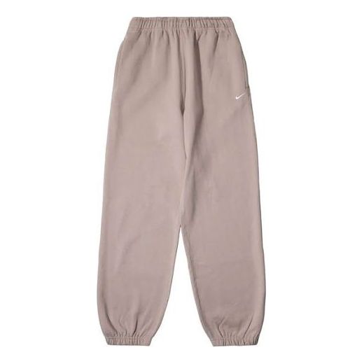 (WMNS) Nike NRG Solo Swoosh Sweatpants 'Malt White' CW5565-245