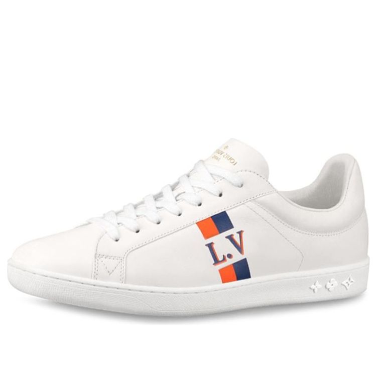 LOUIS VUITTON Luxembourg Sneakers 'White Orange' 1A57U4