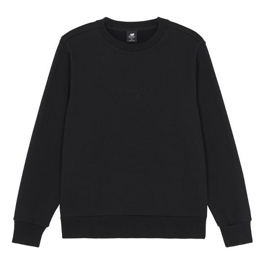 New Balance Solid Color Round Neck Sports Pullover Black AMT21555-BK
