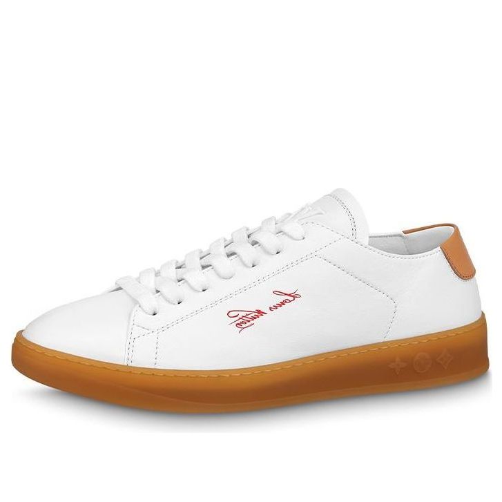 LOUIS VUITTON LV Resort Sneakers 'White Orange' 1ABM8G