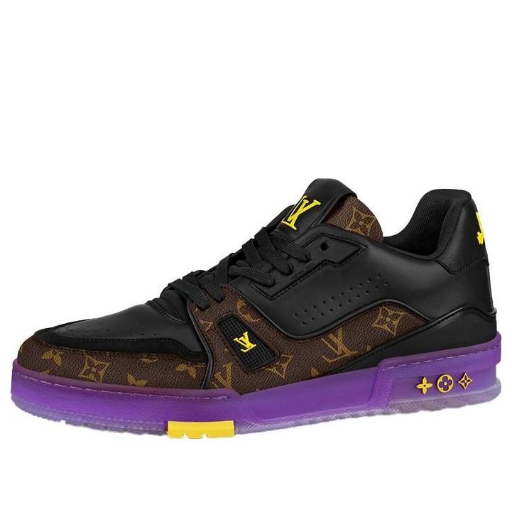 LOUIS VUITTON x Lakers LV Trainers 'Brown Monogram with Black Purple' 1A8WJ6