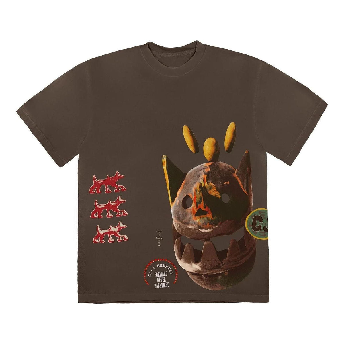 Travis Scott Never Backward T-shirt 'Brown' CJFN-SS88