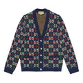 Gucci GG Check Knit Wool Cardigan 'Blue White' 716334-XKCOZ-4804