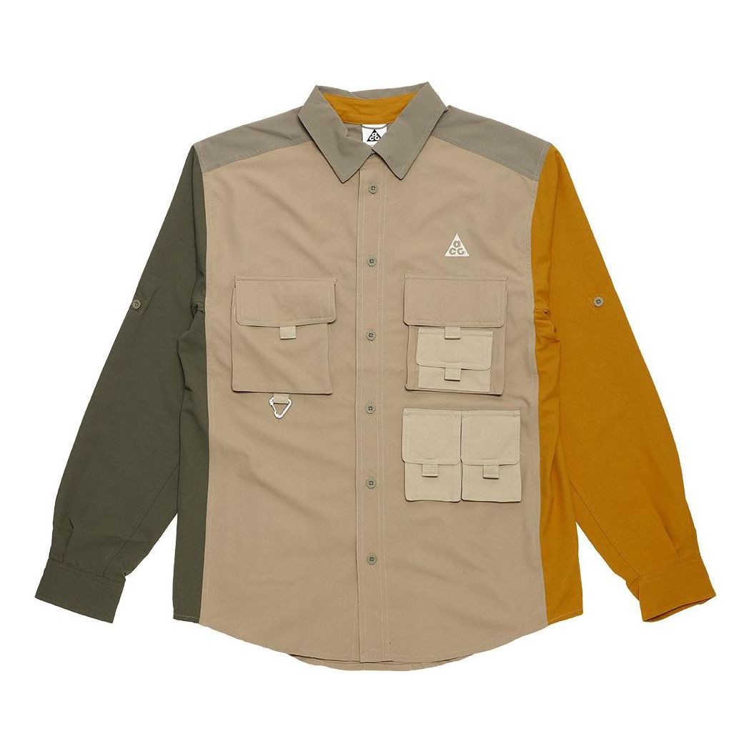 Men's Nike x ACG Dri-FIT UV Devastation Trail Multiple Pockets Detail Colorblock Long Sleeves Shirt DN3937-247