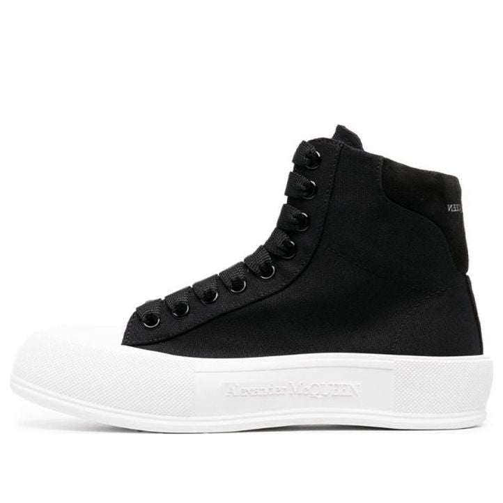Alexander McQueen High-top Deck Plimsoll 'Black' 707681W4MV71070