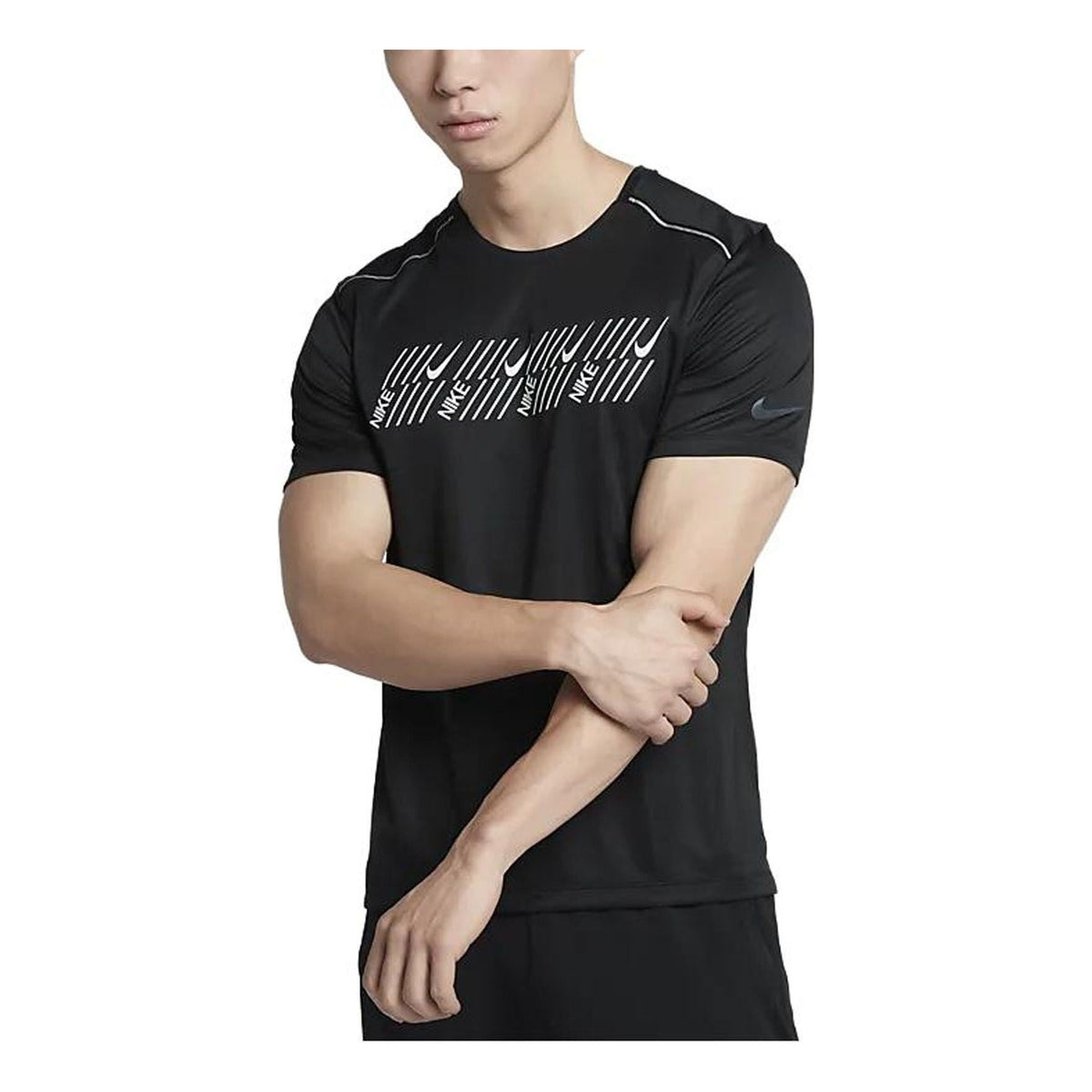 Nike Dri-FIT Miler Short Sleeve Running Top 'Black' CD5731-010