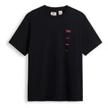 Men's Levis Logo Alphabet Printing Loose Short Sleeve Black A2799-0009