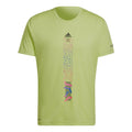 adidas Contrasting Colors Alphabet Printing Round Neck Short Sleeve Green H11680